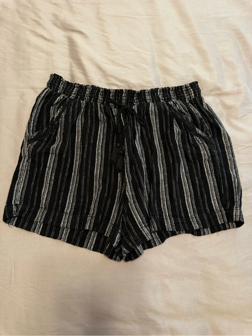 Briggs New York Black and White Striped Women's Shorts
